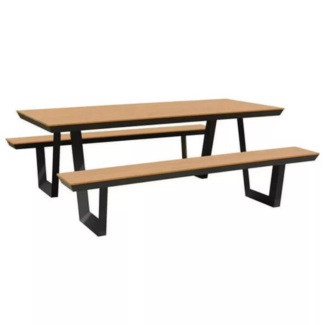 Outdoor Dining Table with Benches-STLOP5327