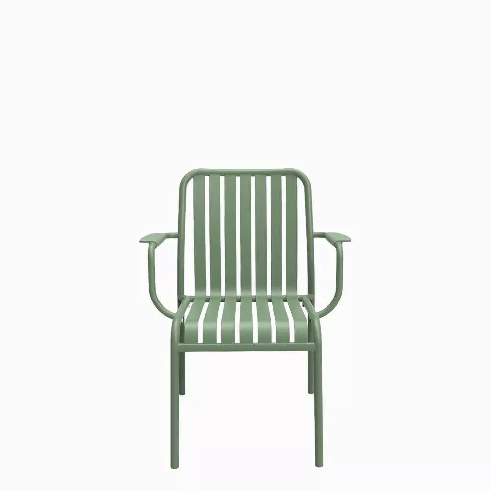 Outdoor Green Metal Chair-STLOP5312