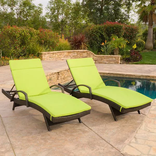 Hotel Rattan Outdoor Chaise Lounge-STLOU5387