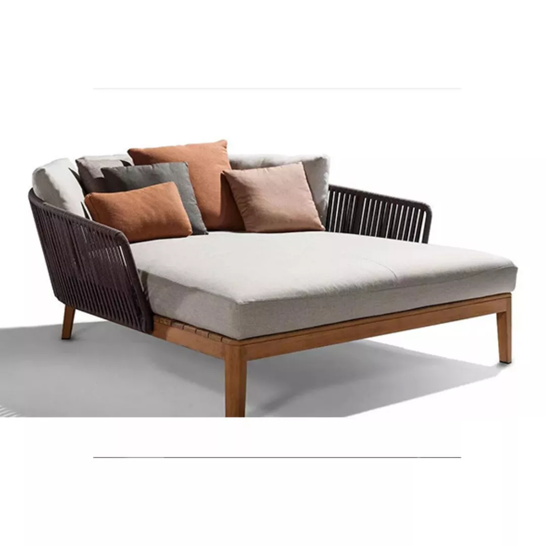 Hotel Rope & Wood Outdoor Daybed-STLOU5397