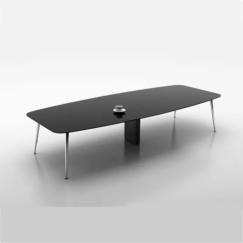Black Curved Hotel Conference Table – STLOU5532