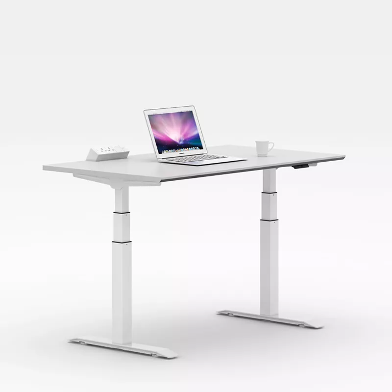 Electric Height-Adjustable Standing Desk with White Top–STLDK5541