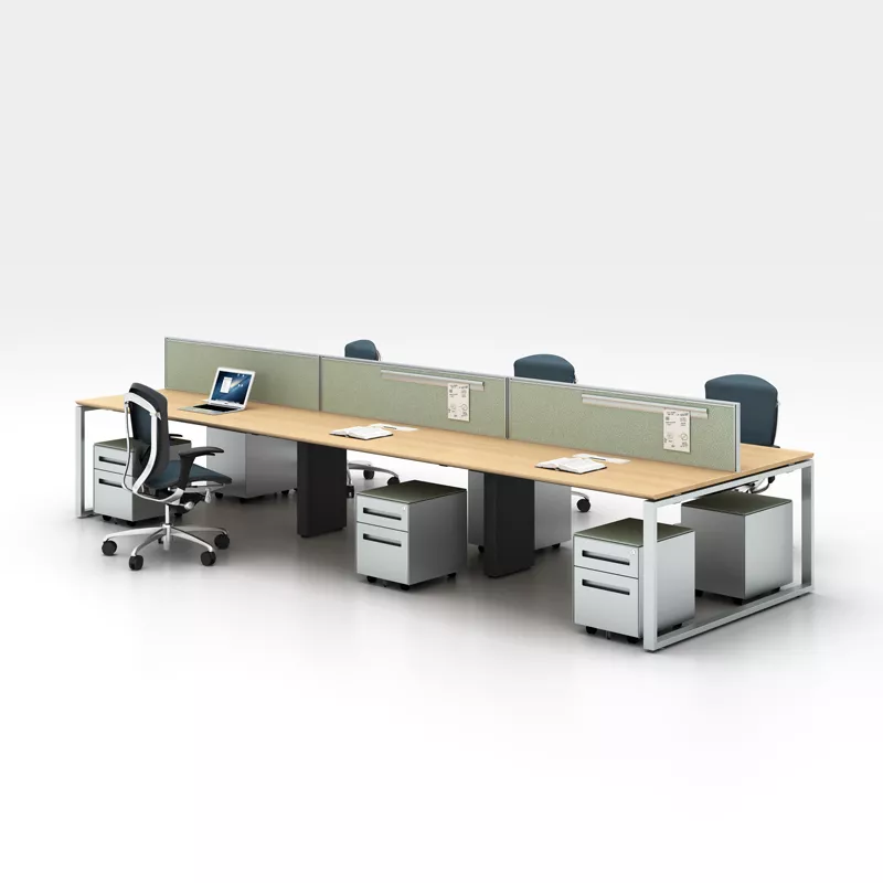 Long Bench Workstation with Sage Green Dividers – STLWO5499
