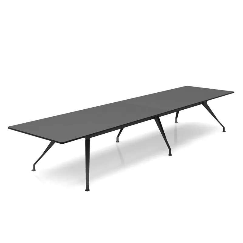 Matte Black Extra-Long Hotel Conference Table – STLOU5533