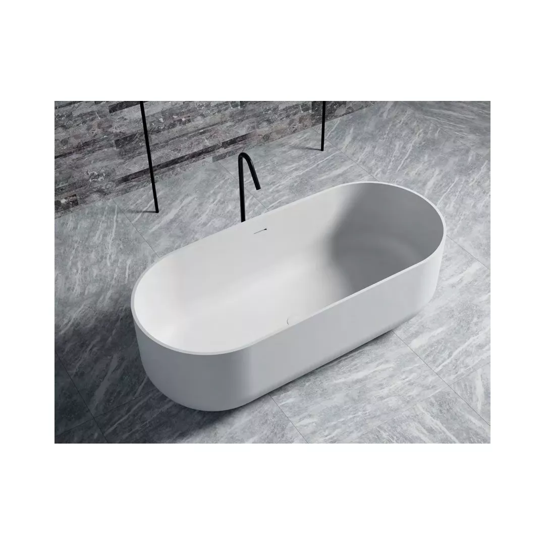 Minimalist Rectangular Solid Surface Bathtub – STLBB5946