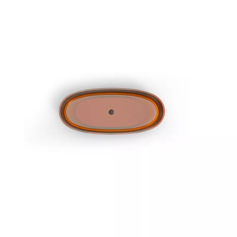 Hotel Transparent Amber Oval Bathtub-STLBB6134