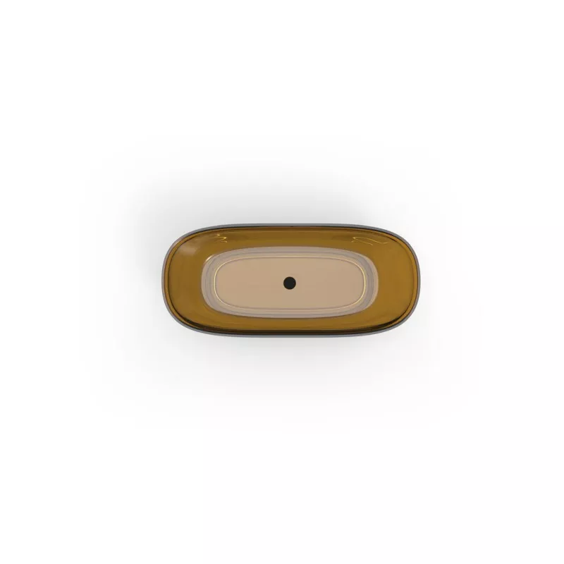 Hotel Transparent Golden Rectangular Bathtub-STLBB6140