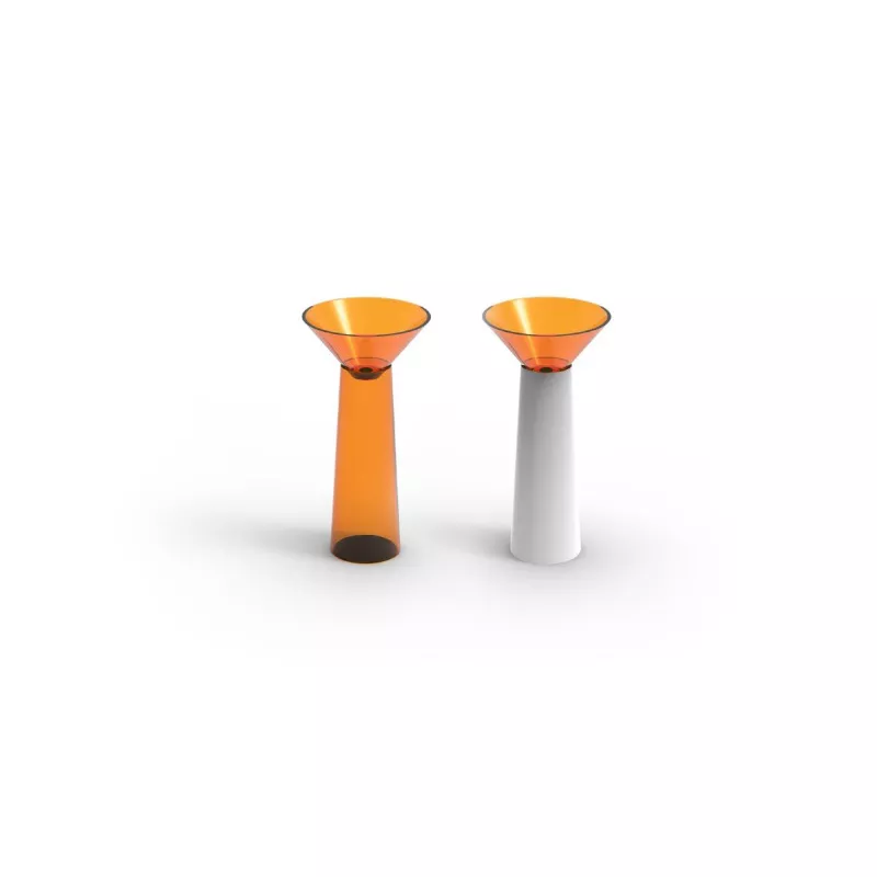 Amber Transparent Conical Pedestal Basin STLBS6175