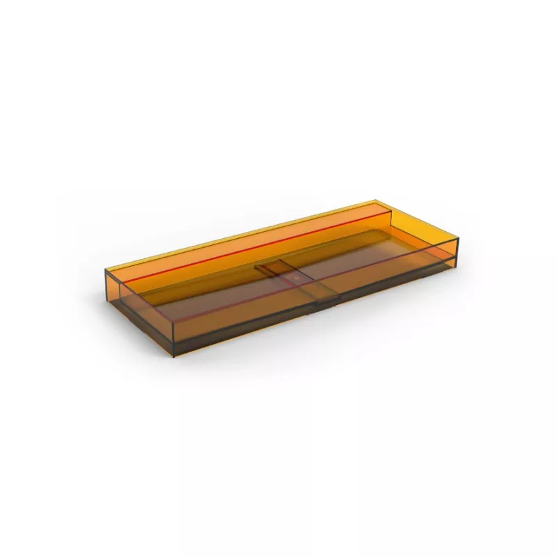 Amber Transparent Rectangular Basin STLBS6201