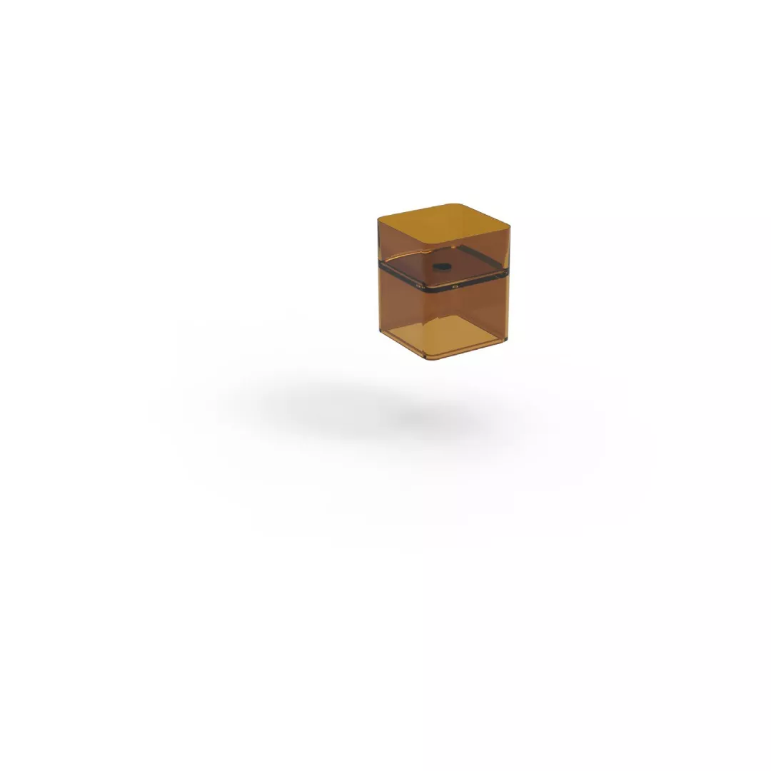 Amber Transparent Square Basin STLBS6194