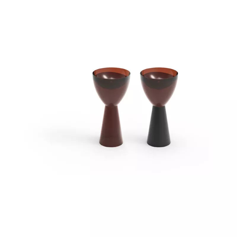 Dark Amber Transparent Pedestal Basin STLBS6180