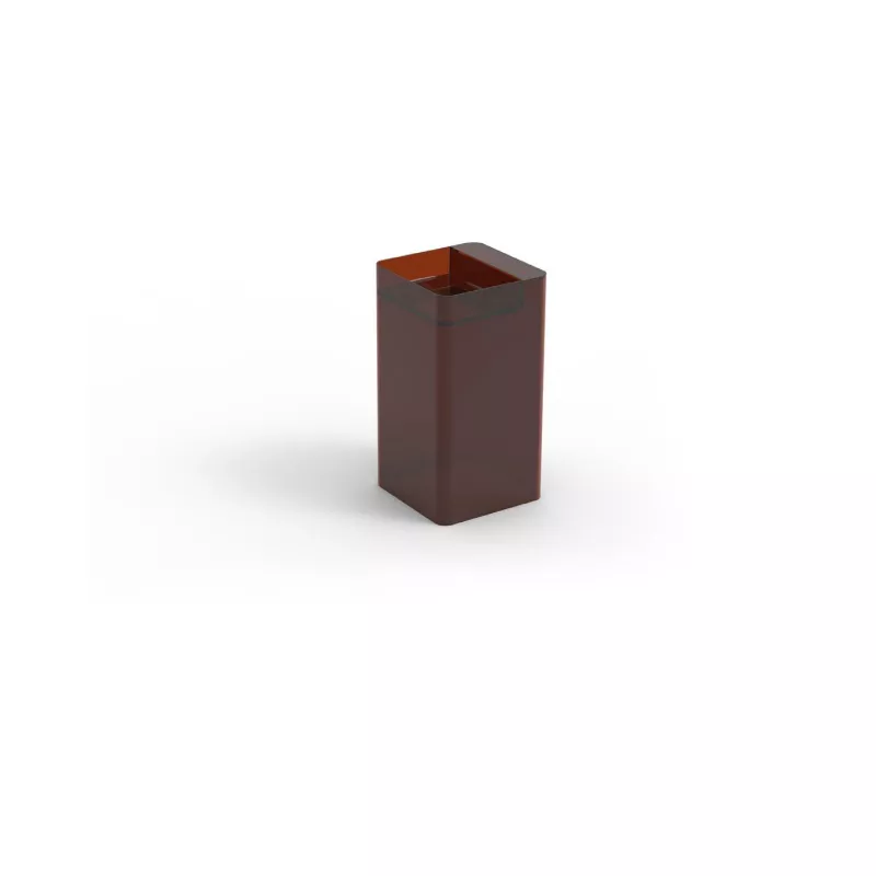 Dark Brown Transparent Square Basin STLBS6172
