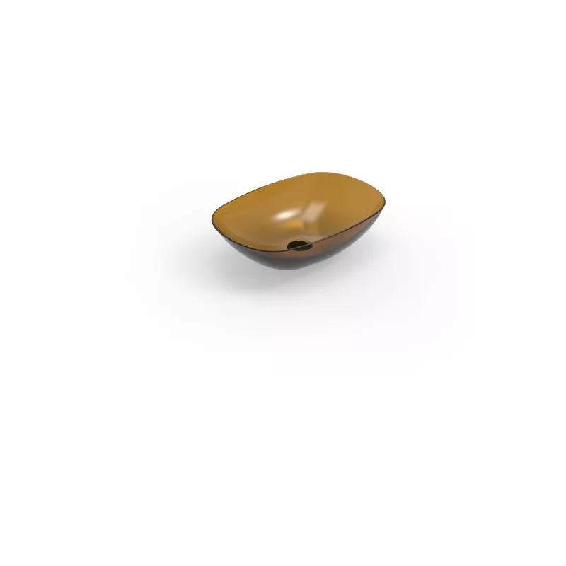Transparent Basin – Amber Rectangular Design – STLBS6241