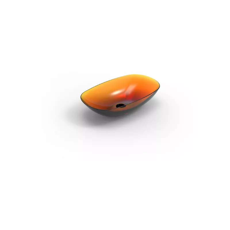 Transparent Basin – Gradient Orange Oval Design – STLBS6242