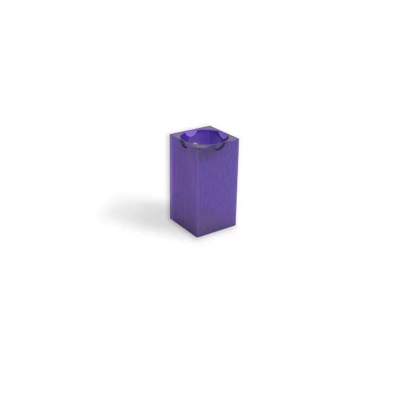 Purple Ribbed Transparent Pedestal Basin STLBS6188