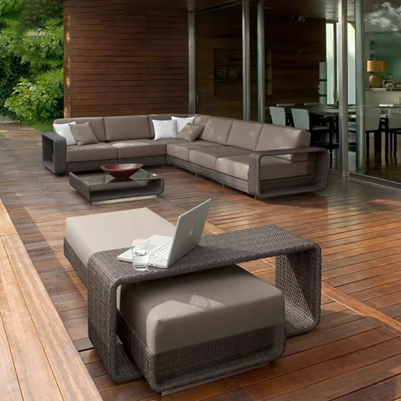 Hotel Outdoor Sectional & Ottoman-STLSF6471