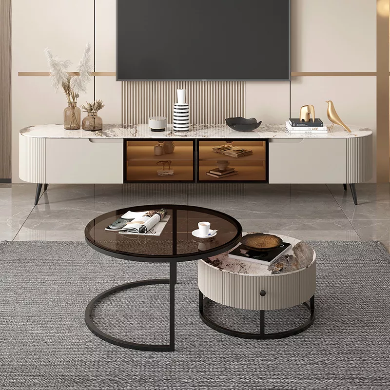 Hotel TV Cabinet & Nesting Tables Set-STLTC6730