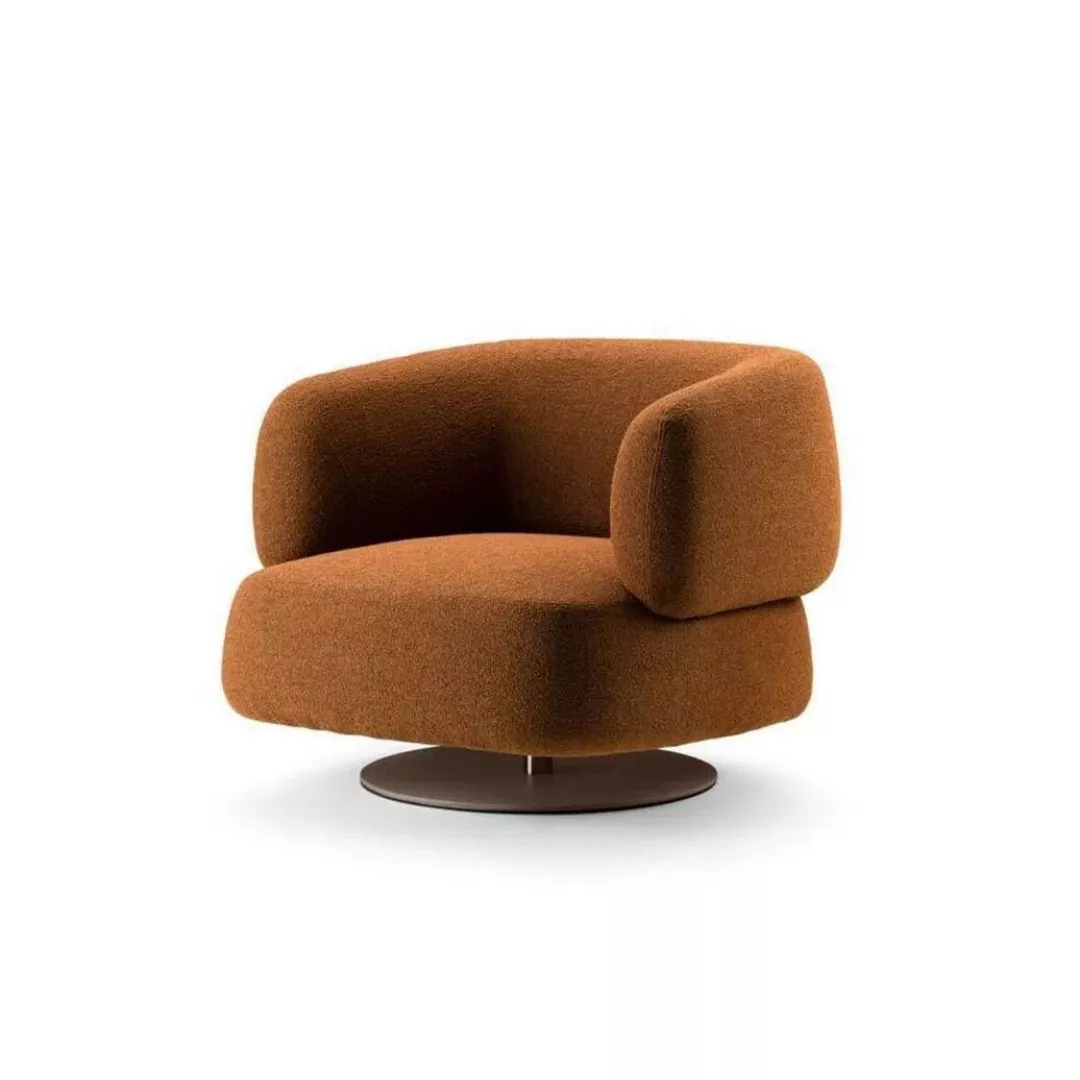Brown Swivel Lounge Chair-STLOU6854