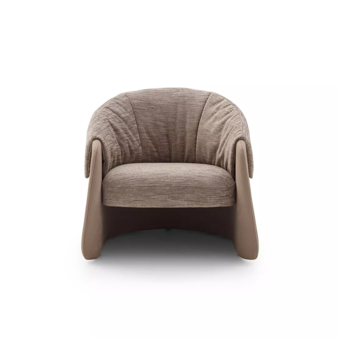 Neutral Two-Tone Lounge Chair-STLOU6856