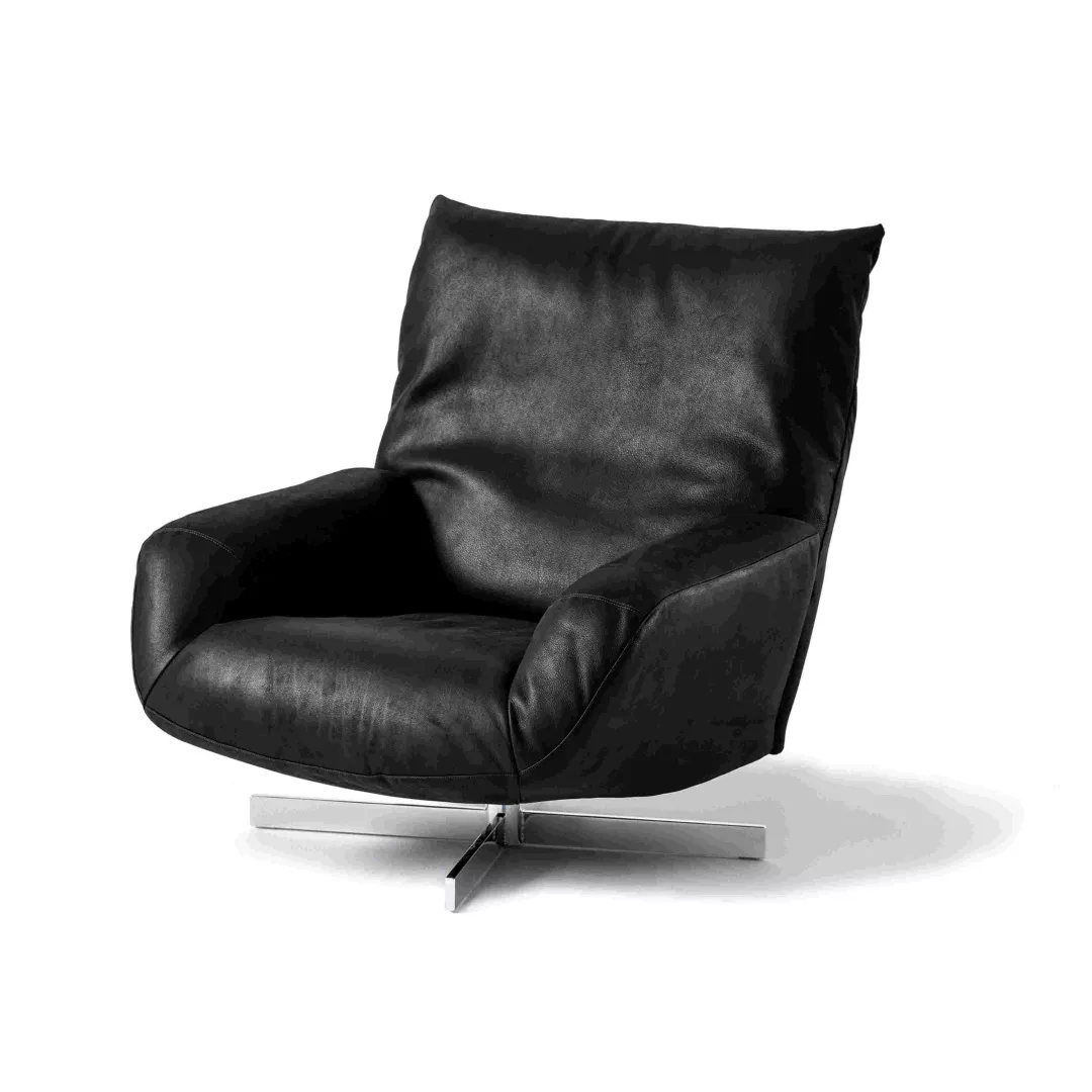 White Swivel Recliner Lounge Chair-STLOU6861