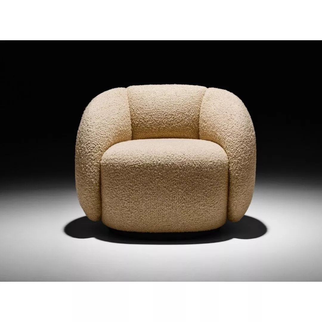 Hotel Bouclé Lounge Chair-STLOU6887