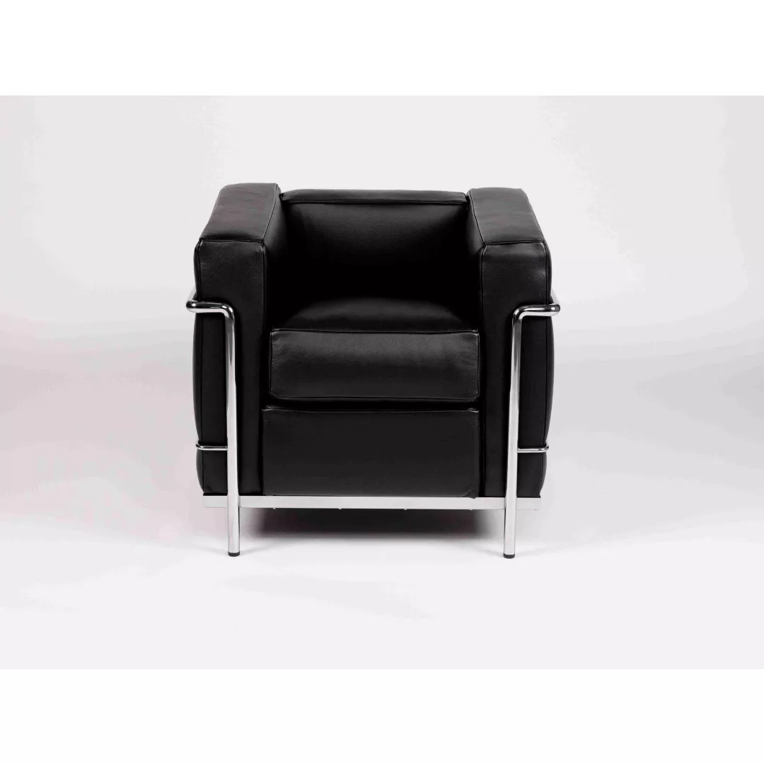 Hotel Leather Armchair with Metal Frame-STLOU6889