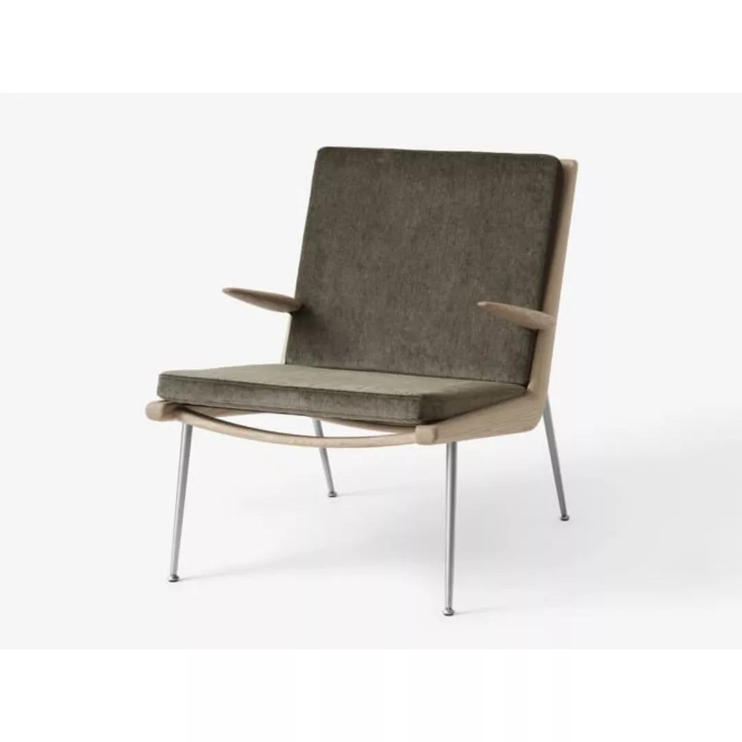 Mid-Century Style Lounge Chair with Wooden Arms - STLOU6928