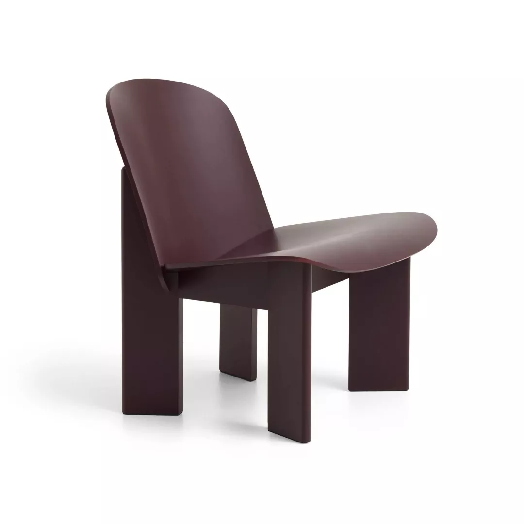 Minimalist Curved Wood Lounge Chair - STLOU6916