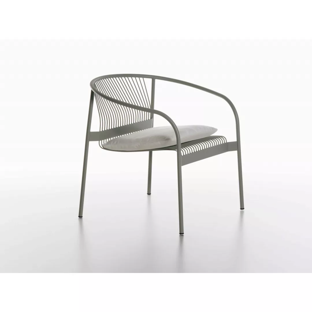 Red Metal Wire Frame Lounge Chair - STLOU6937