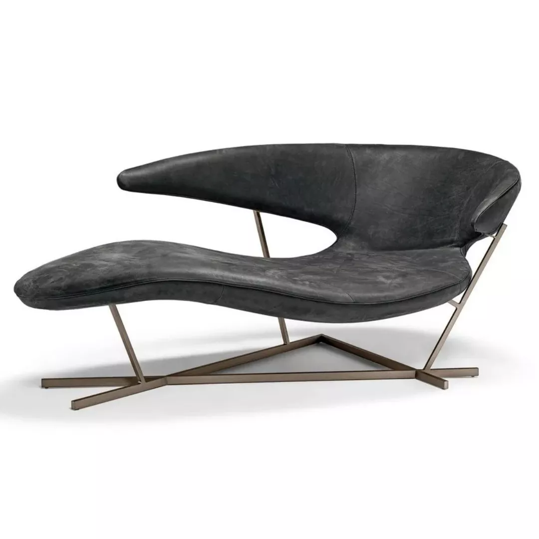 Hotel Sculptural Leather Chaise–STLSF6980