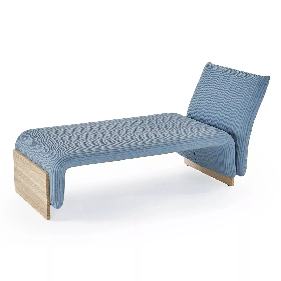 Hotel Striped Fabric Bench Chaise–STLSF6993