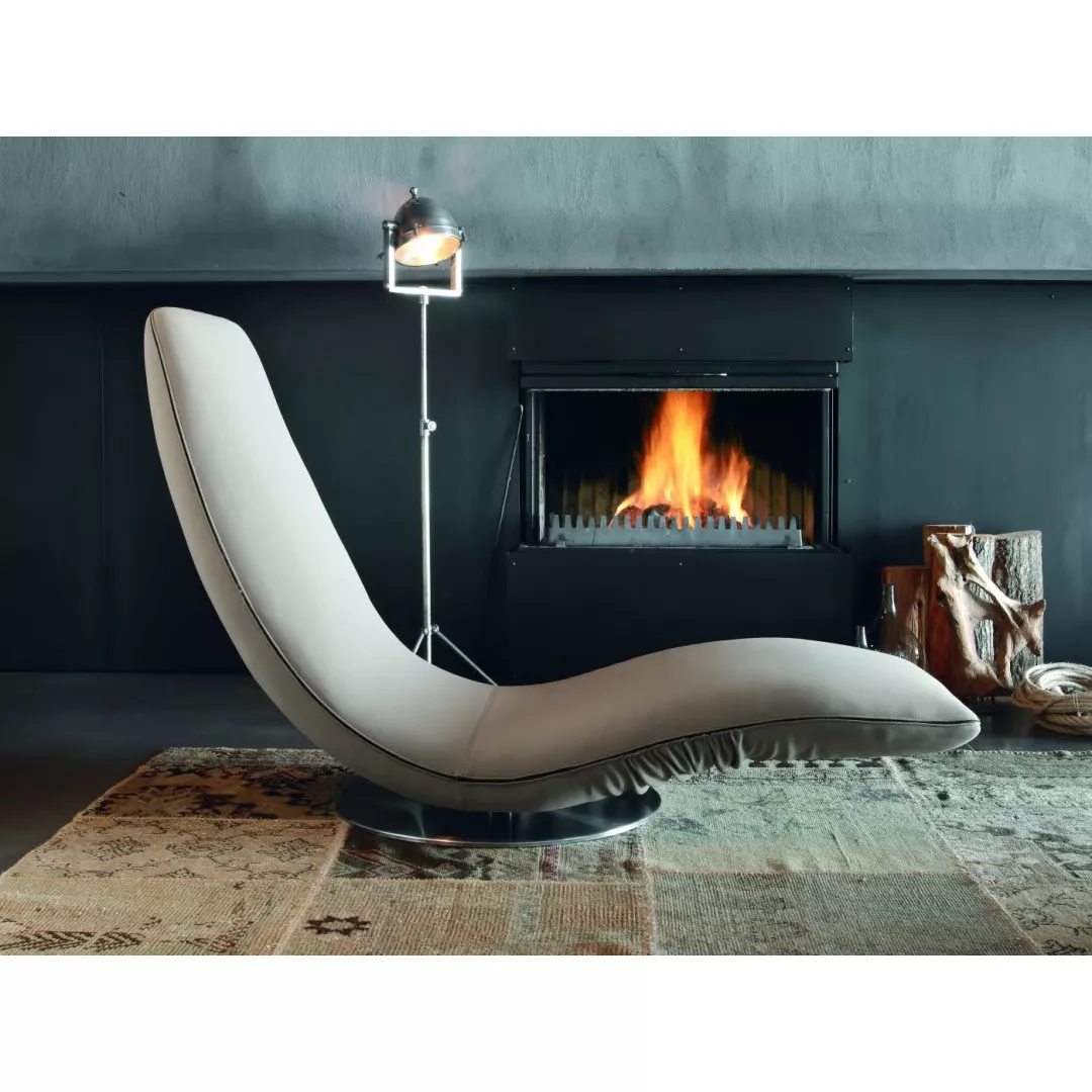 Hotel Swivel Leather Lounger–STLSF6996