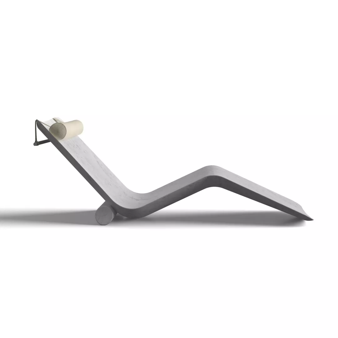 Hotel Wave-Form Marble Chaise–STLSF6957