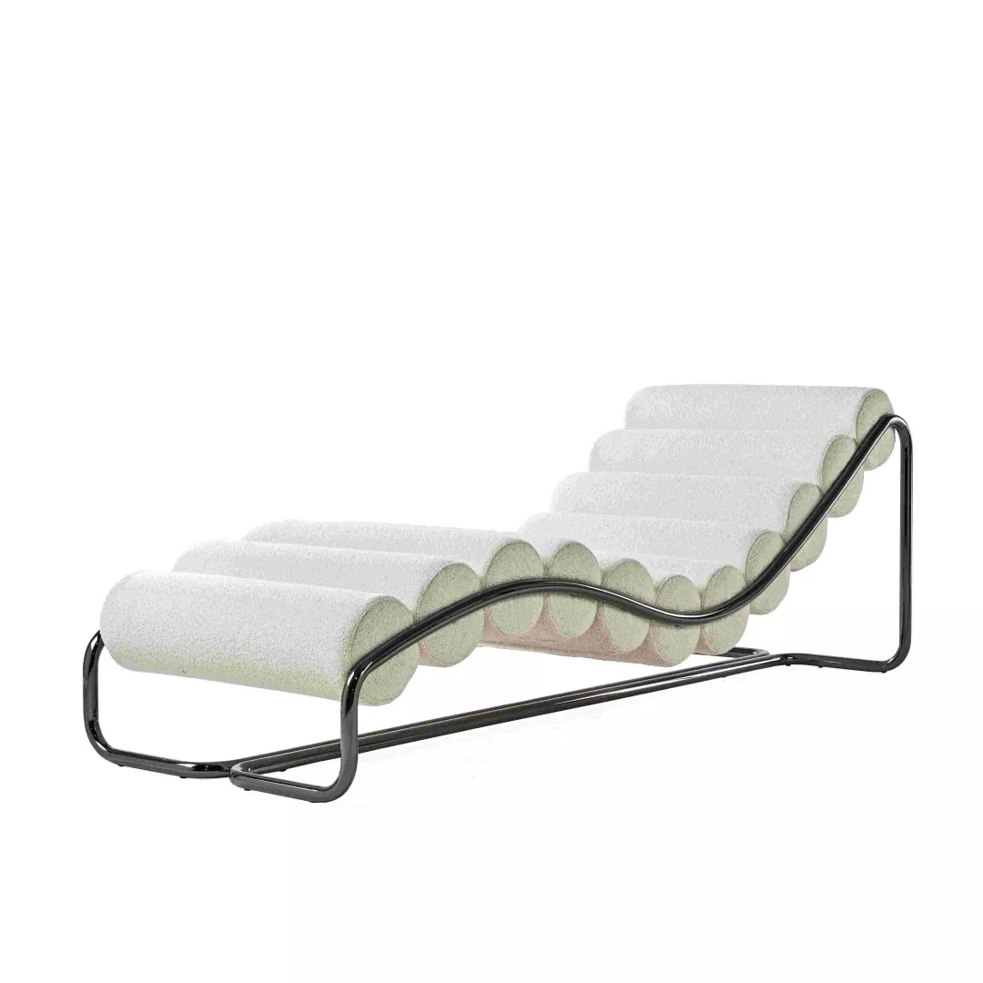 Hotel White Tubular Rocking Chaise–STLSF6995