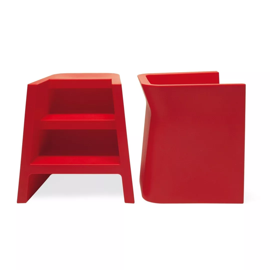Red Plastic Chair-Table Set - STLOU6940