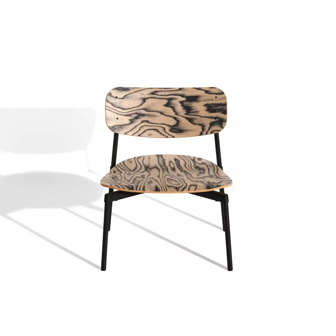 Wood Back Metal Chair - STLOU6945
