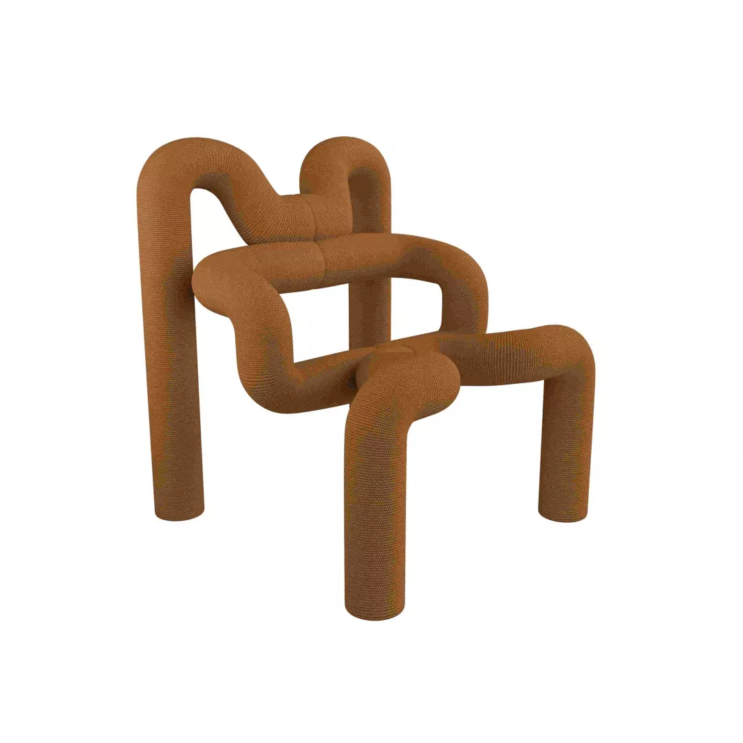 Yellow Sculptural Lounge Chair - STLOU6941