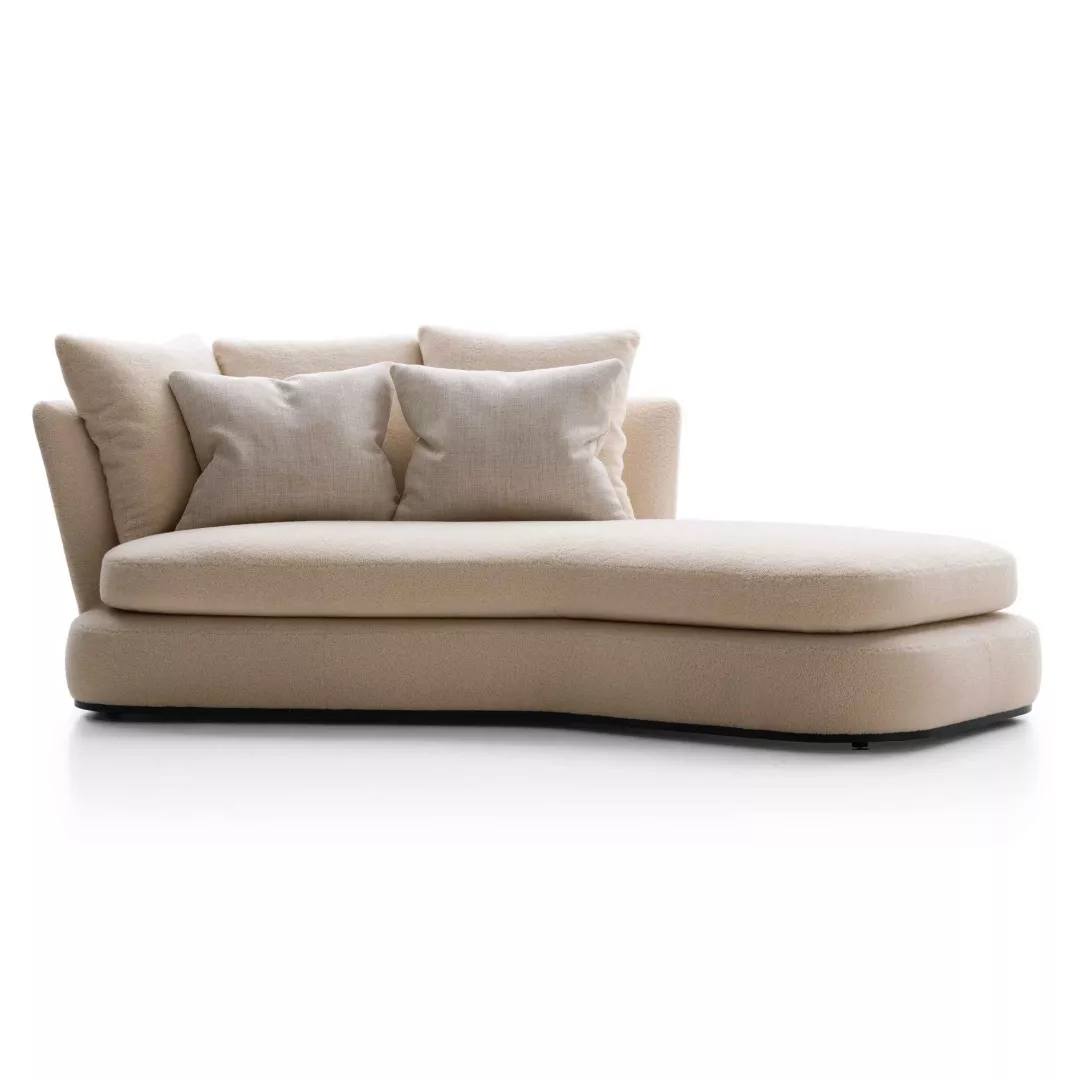 Hotel Curved Back Chaise with Soft Cushions – STLSF7020