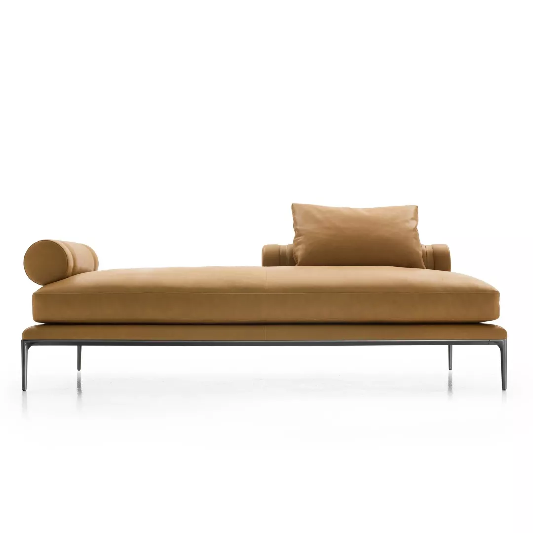 Hotel Leather Chaise with Pillow – STLSF7012