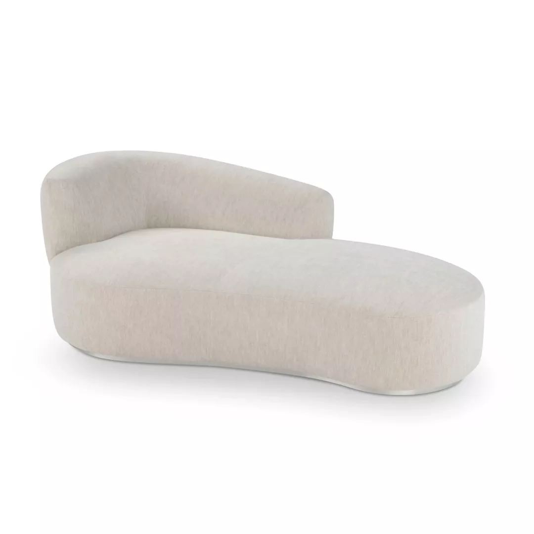 Hotel Organic Curved Fabric Chaise – STLSF7035