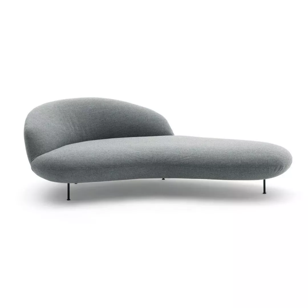 Hotel Organic Shape Grey Chaise – STLSF7026