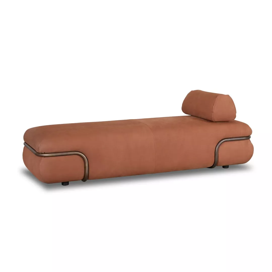 Hotel Pipe-Framed Leather Daybed – STLSF7024