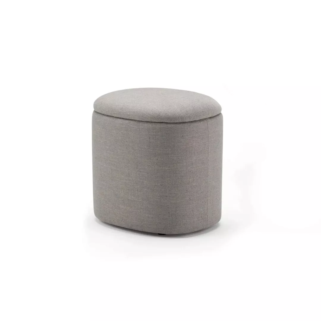 Cylindrical Upholstered Stash Pouf – STLOT7176
