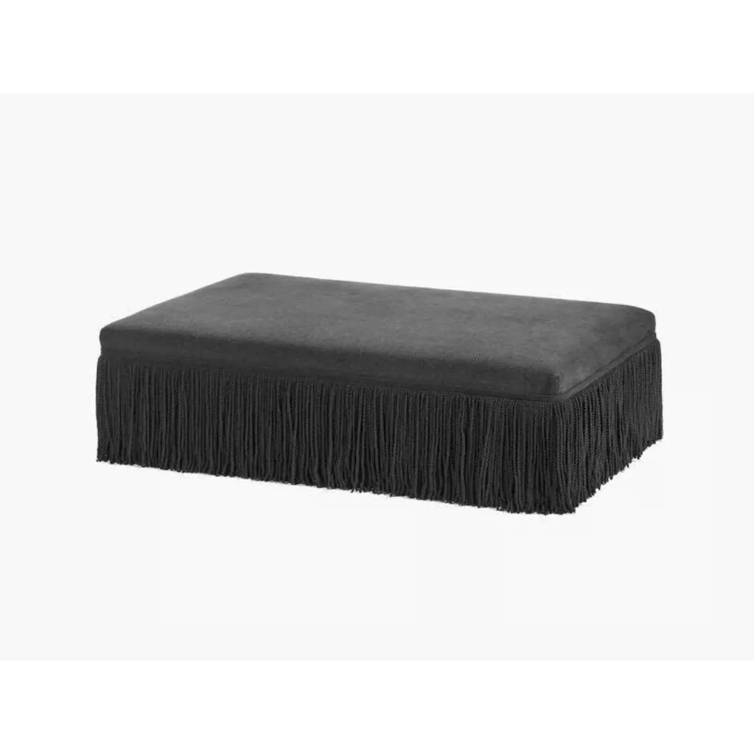 Hotel Fringe-Edged Ottoman Stool–STLOT7202