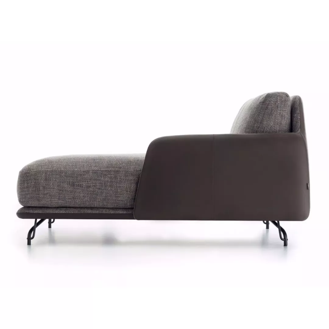Hotel Mixed-Material Profiled Chaise Lounge–STLSF7088