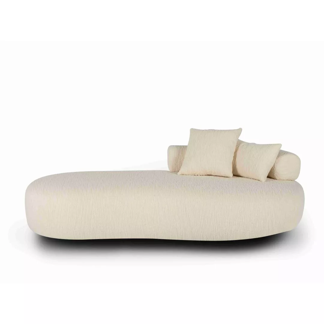 Hotel Organic Bouclé Chaise Lounge–STLSF7079