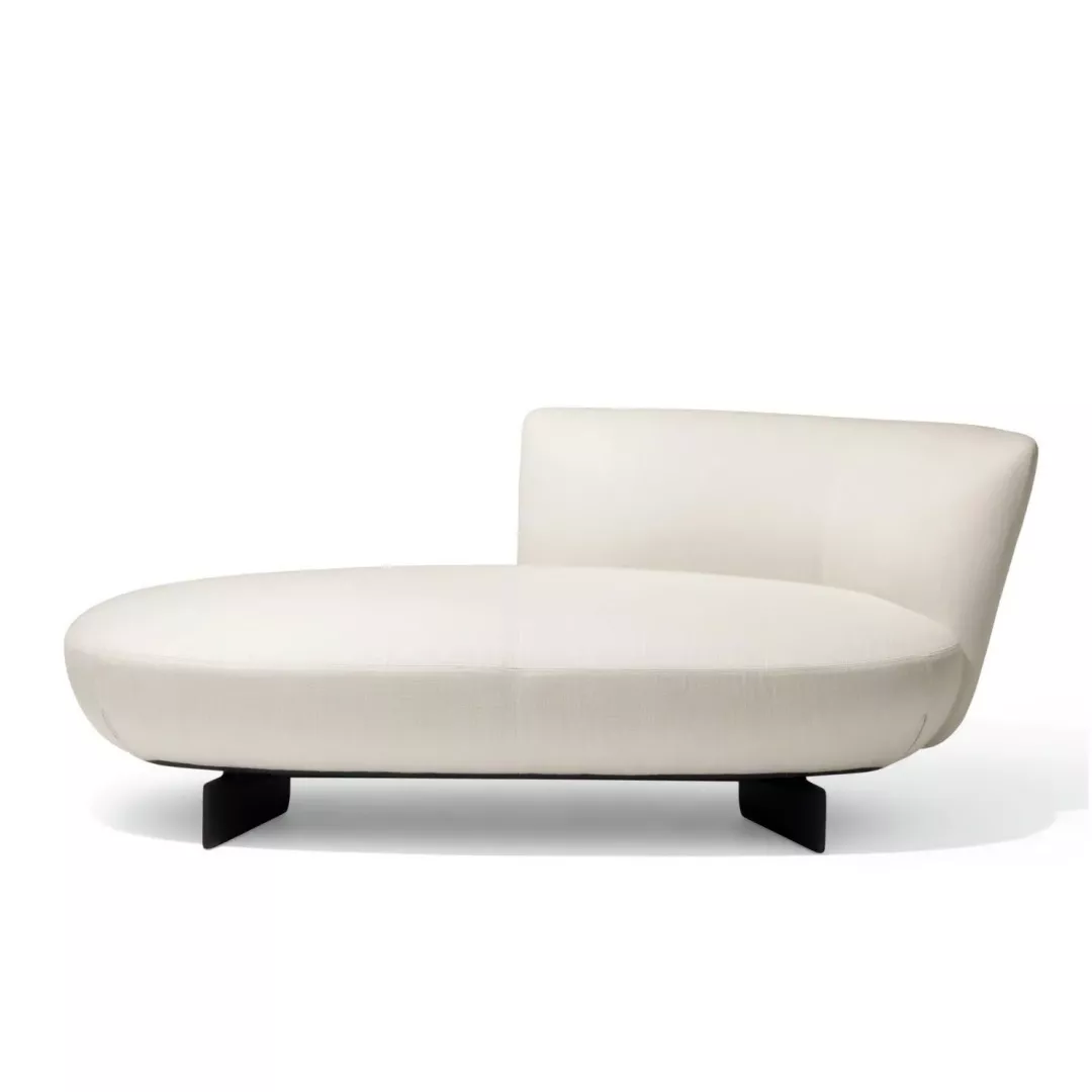 Hotel Organic-Form Bouclé Chaise Lounge–STLSF7087