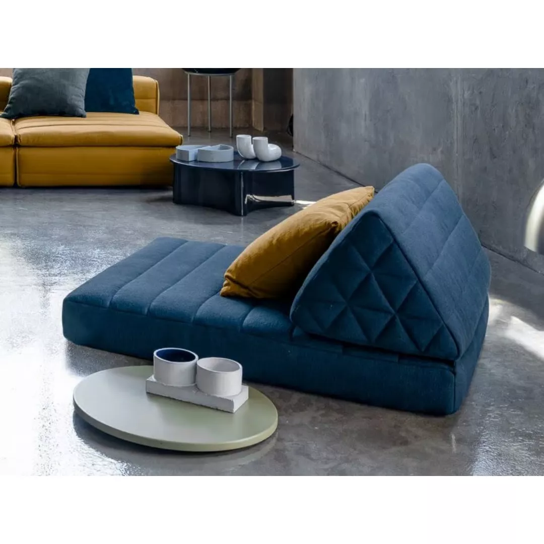Hotel Quilted Blue Modular Chaise Lounge–STLSF7072