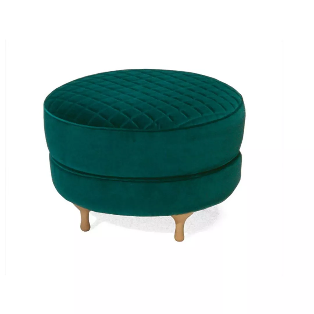Hotel Quilted Velvet Ottoman Pouf–STLOT7195