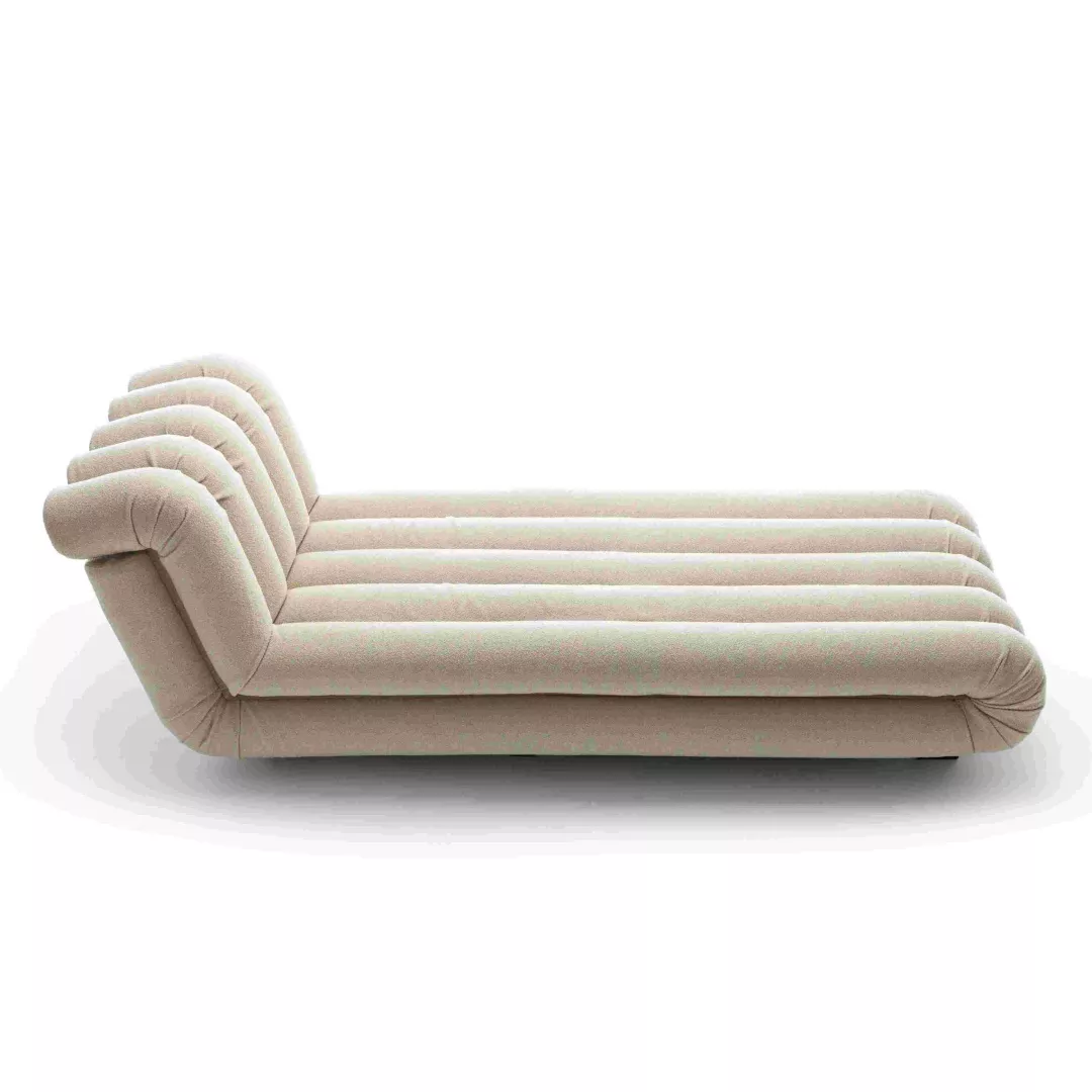 Hotel Ribbed Tufted Chaise Lounge–STLSF7073